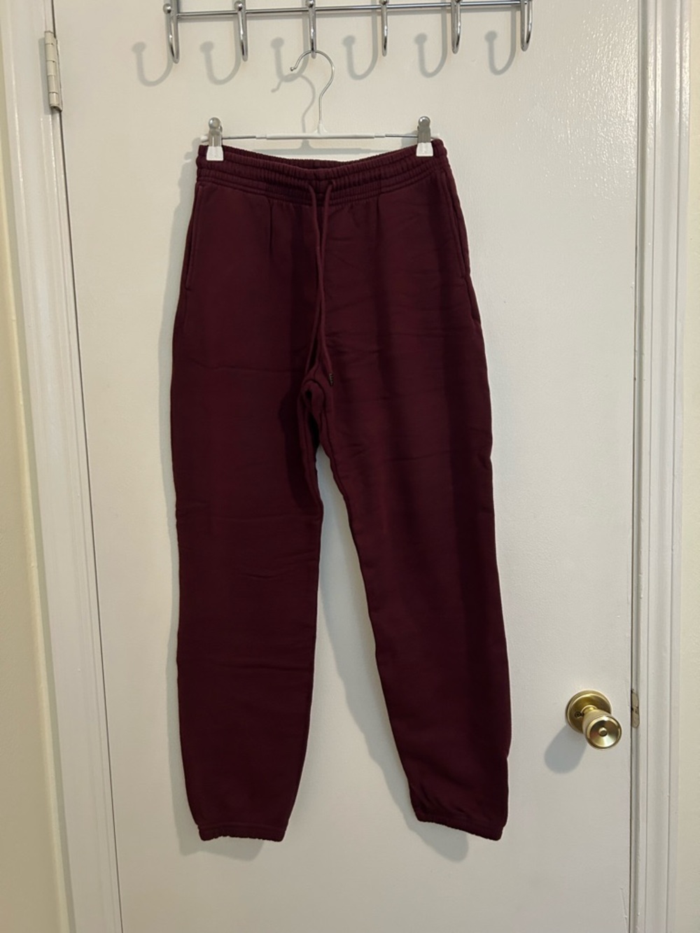 EUC Uniqlo Burgundy Ribbed Waist Sweatpants Pants size S